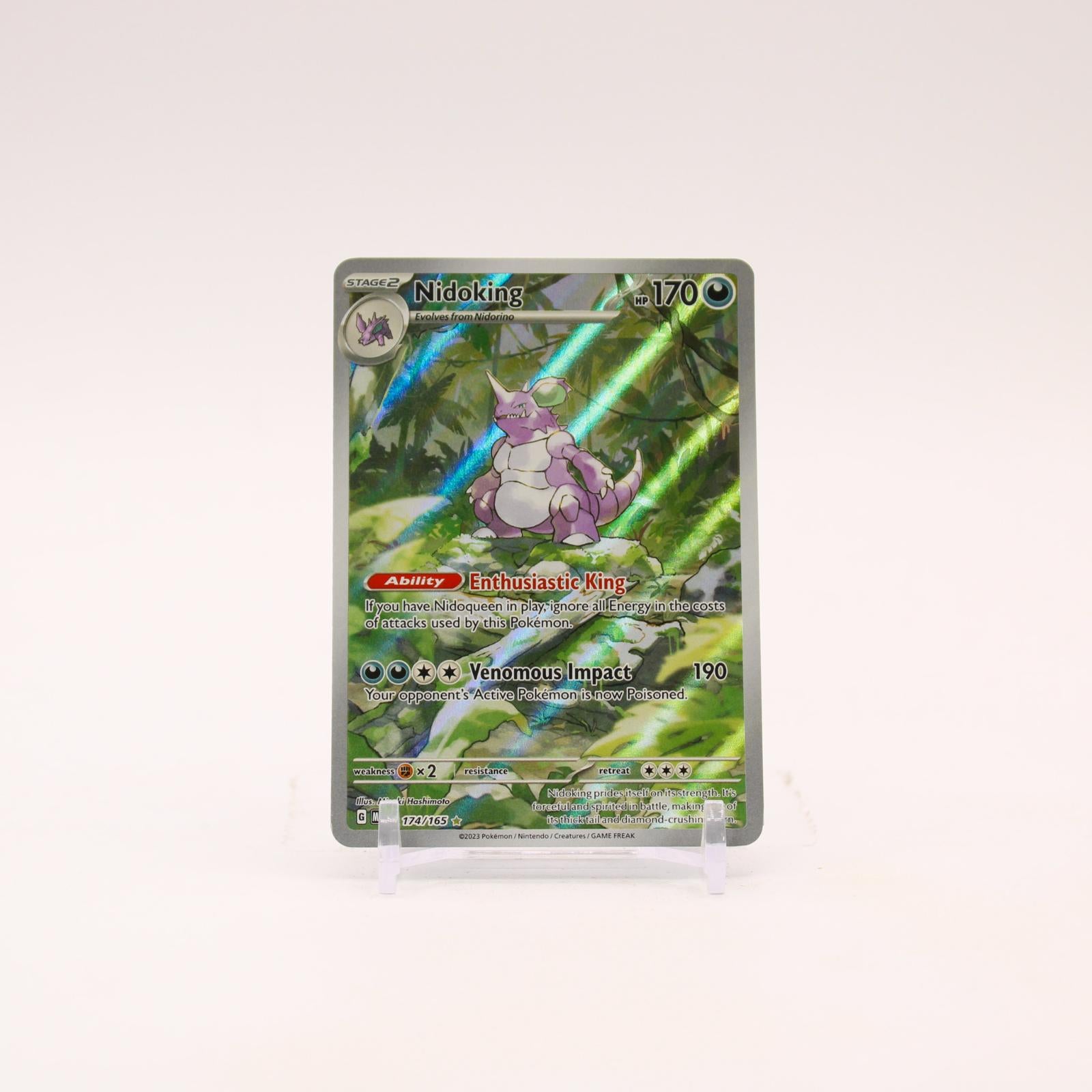 Nidoking - 174/165 151 Holo Illustration Rare Pokemon - NM
