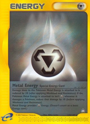 Metal Energy - 143/147 Aquapolis Rare Pokemon - NM