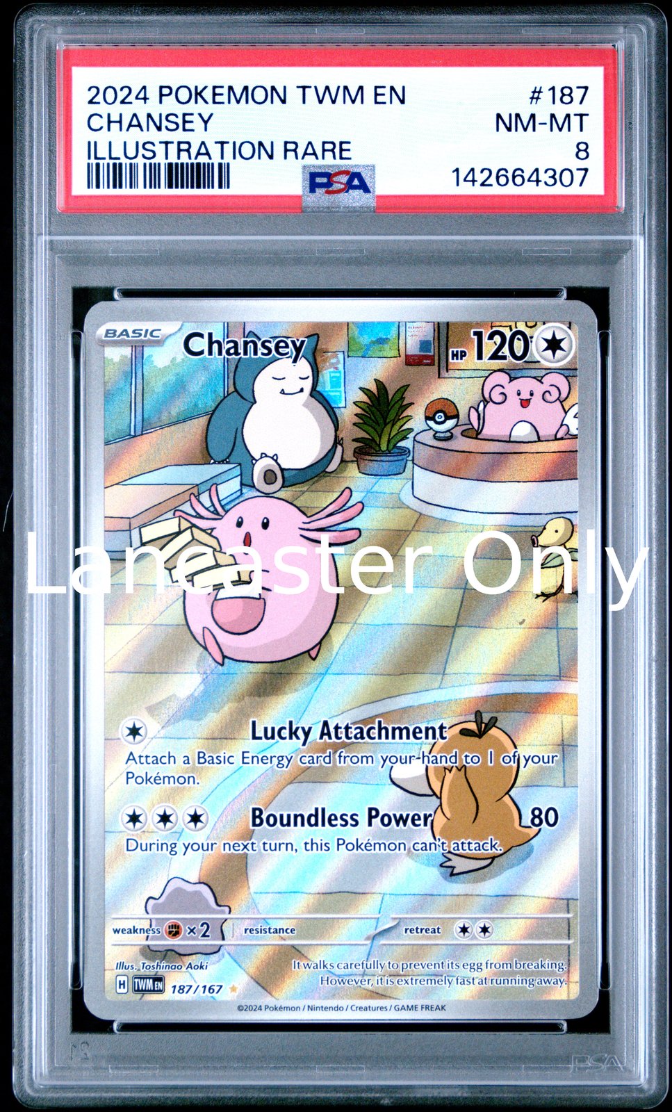 Chansey - 187/167 PSA 8 Illustration Rare Pokemon - (Lanc)