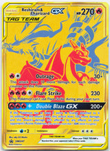 Load image into Gallery viewer, Reshiram &amp; Charizard GX - SM247 Black Star Promo Gold Pokemon - NM
