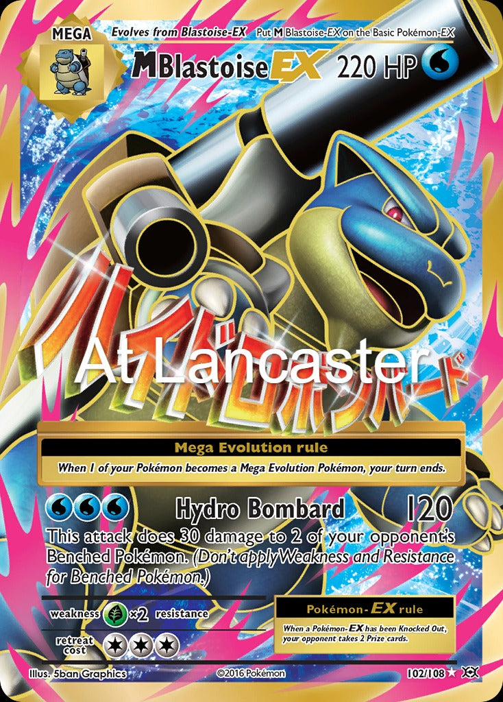 M Blastoise EX - 102/108 Evolutions Ultra Rare Pokemon - NM (Lanc)