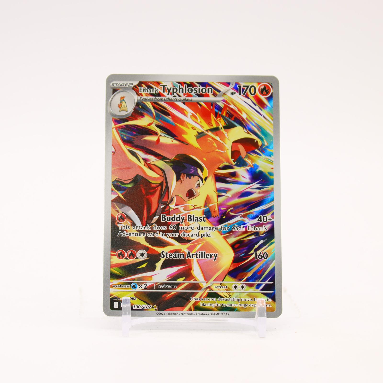 Ethan's Typhlosion - 190/182 Destined Rivals Holo Illustration Rare Pokemon - NM