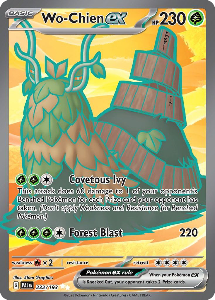 Wo-Chien ex - 232/193 Paldea Evolved Ultra Rare Holo Pokemon - NM
