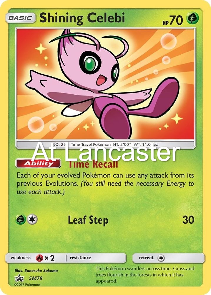 Shining Celebi - - SM79 Sun & Moon Promo Promo Pokemon - MP (Lanc)