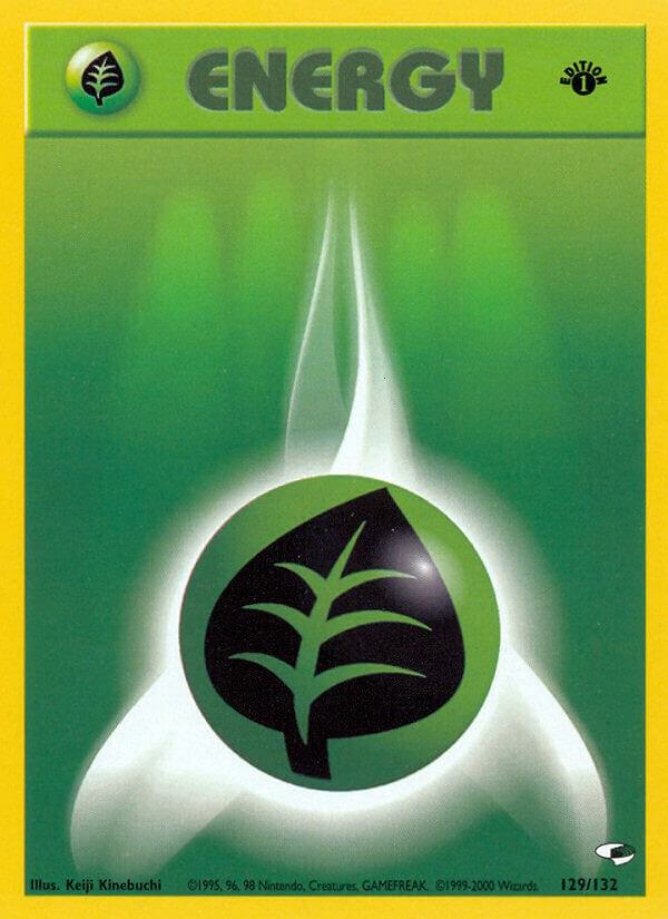 Basic Grass Energy - 129/132 Gym Heroes 1st Edition - NM