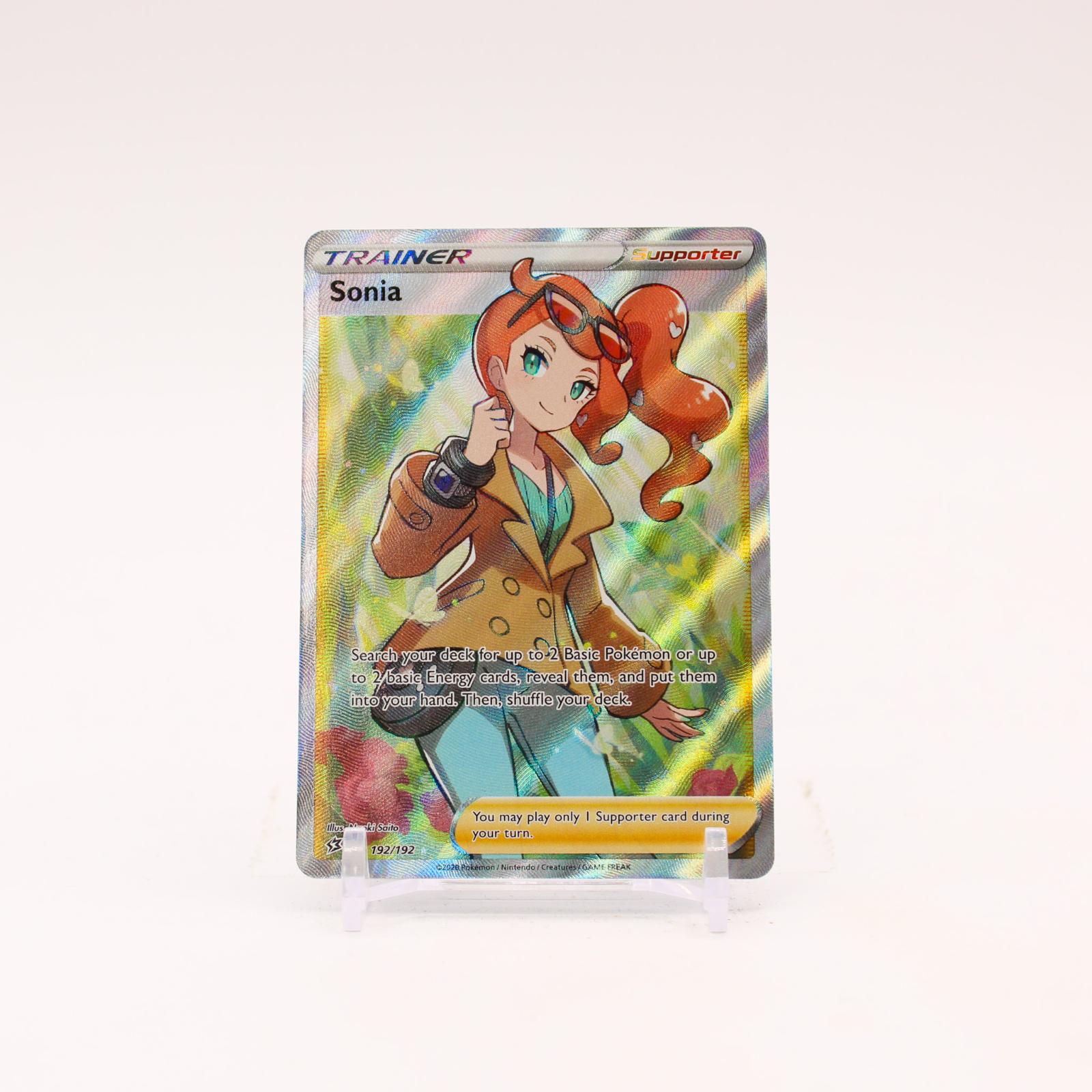 Sonia - 192/192 Rebel Clash Holo Full Art Trainer - NM/MINT