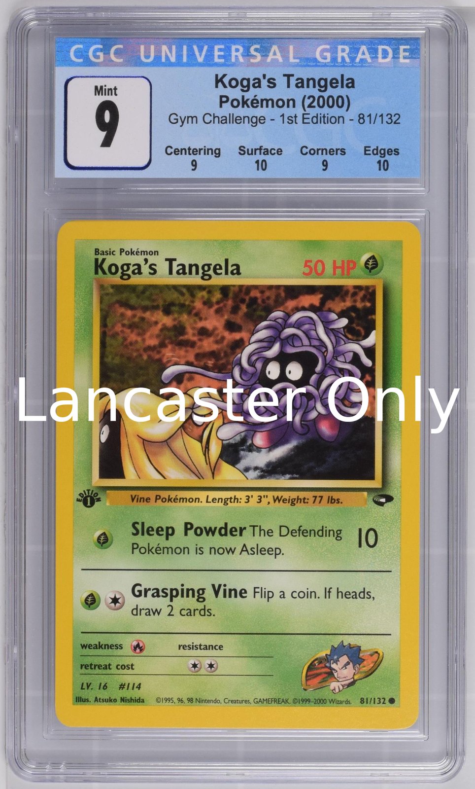 Koga's Tangela - 81/132 CGC 9 Gym Challenge - 1st Ed. Pokemon
