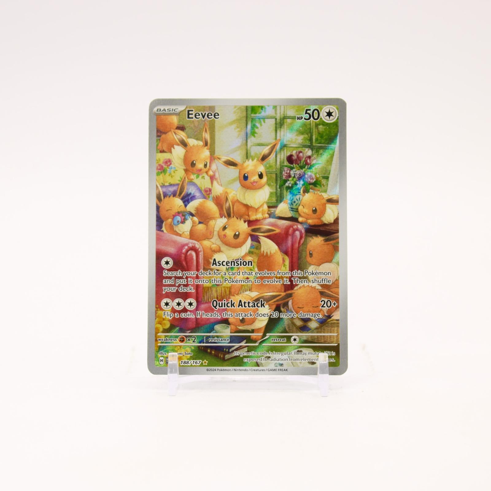 Eevee - 188/167 Twilight Masquerade Holo Illustration Rare Pokemon - NM
