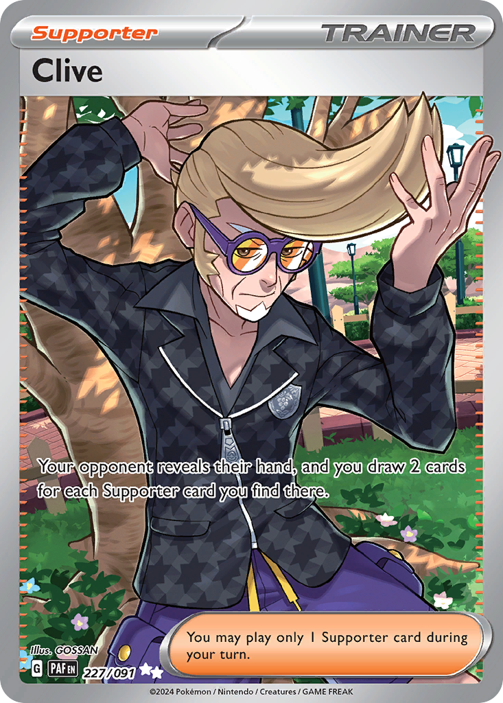 Clive - 227/091 Paldean Fates Ultra Rare Holo Pokemon - NM