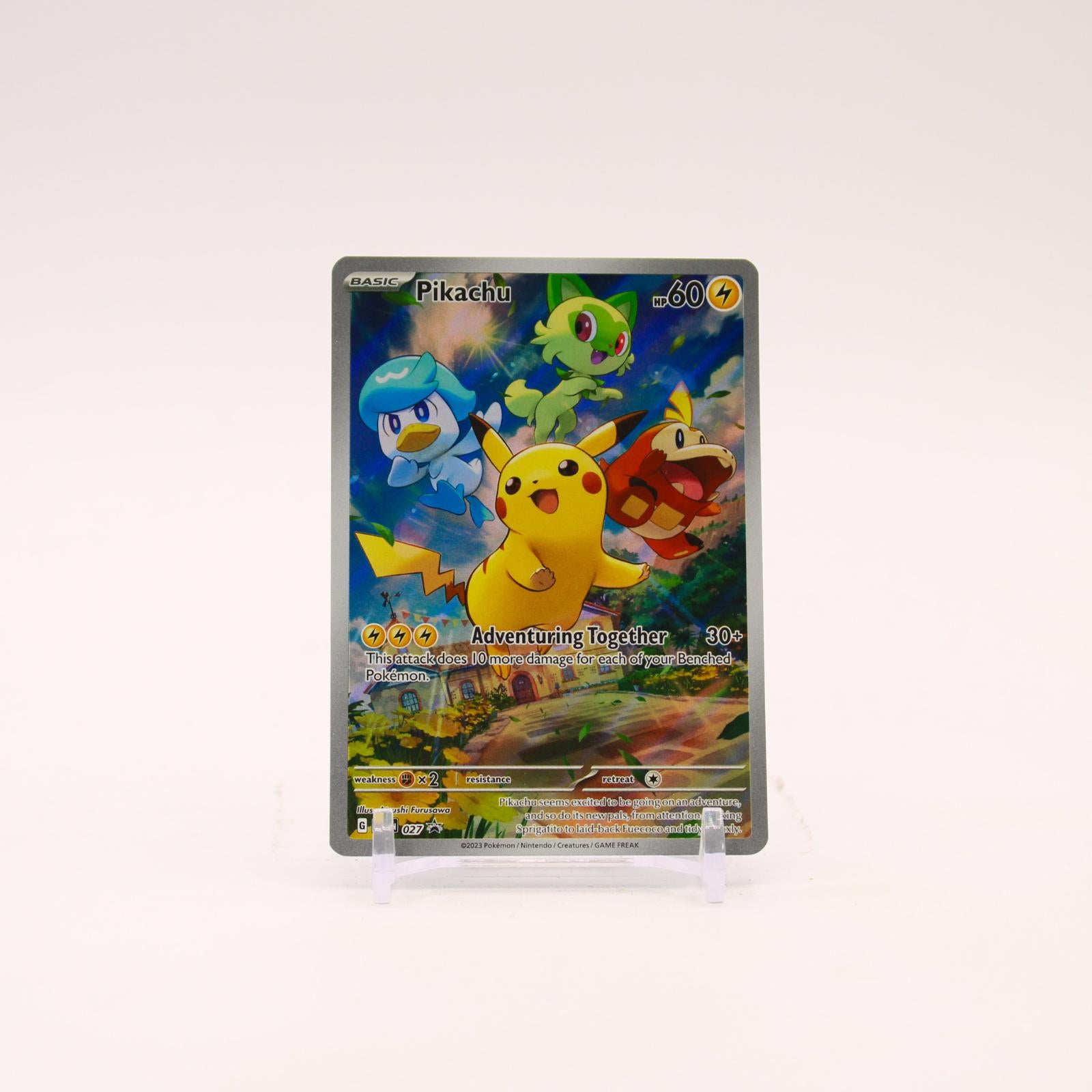 Pikachu - SVP027 Scarlet & Violet Holo Illustration Promo Pokemon - NM