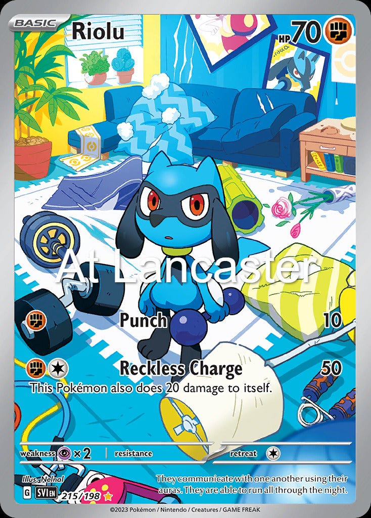 Riolu - 215/198 Scarlet & Violet Illustration Rare Pokemon - NM (Lanc)