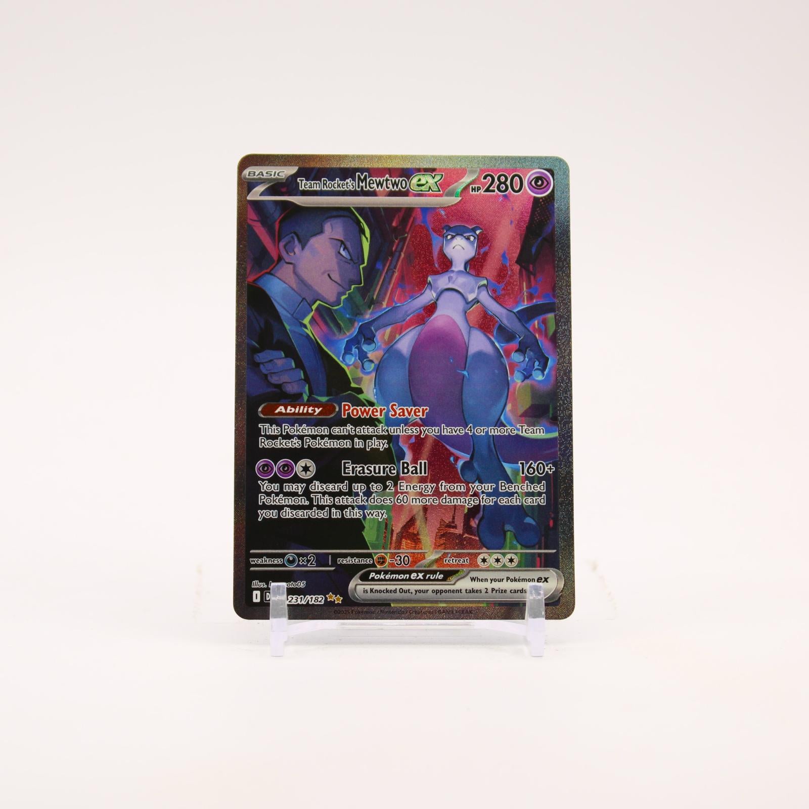 Team Rocket's Mewtwo ex - 231/182 Destined Rivals Special Illustration Pokemon - NM/MINT