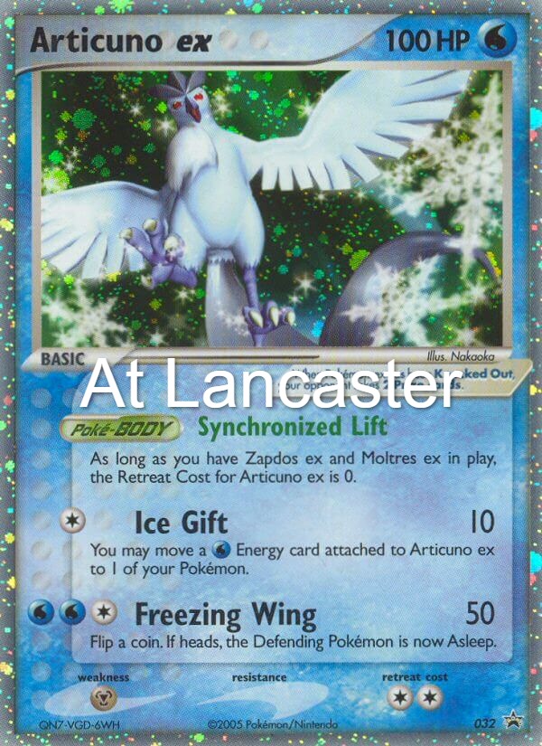 Articuno ex - 032 Nintendo Black Star Promos ITALIAN Promo Pokemon - MP/HP (Lanc)