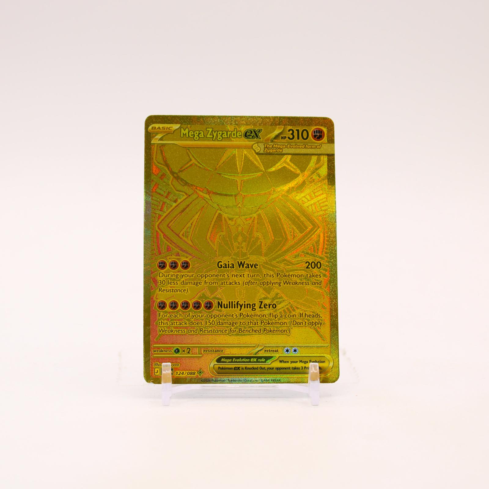 Mega Zygarde ex - 124/088 Perfect Order Holo Gold Pokemon - MP