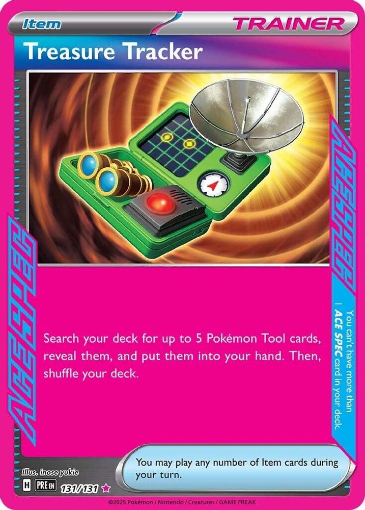 Treasure Tracker - 131/131 Prismatic Evolutions ACE SPEC Rare Holo Pokemon - NM