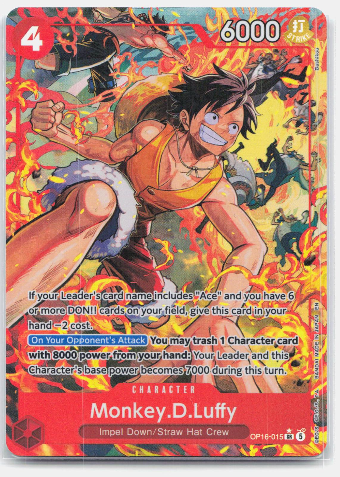 Monkey.D.Luffy Alternate Art - OP16-015 The Time of Battle SR One Piece - NM/MINT