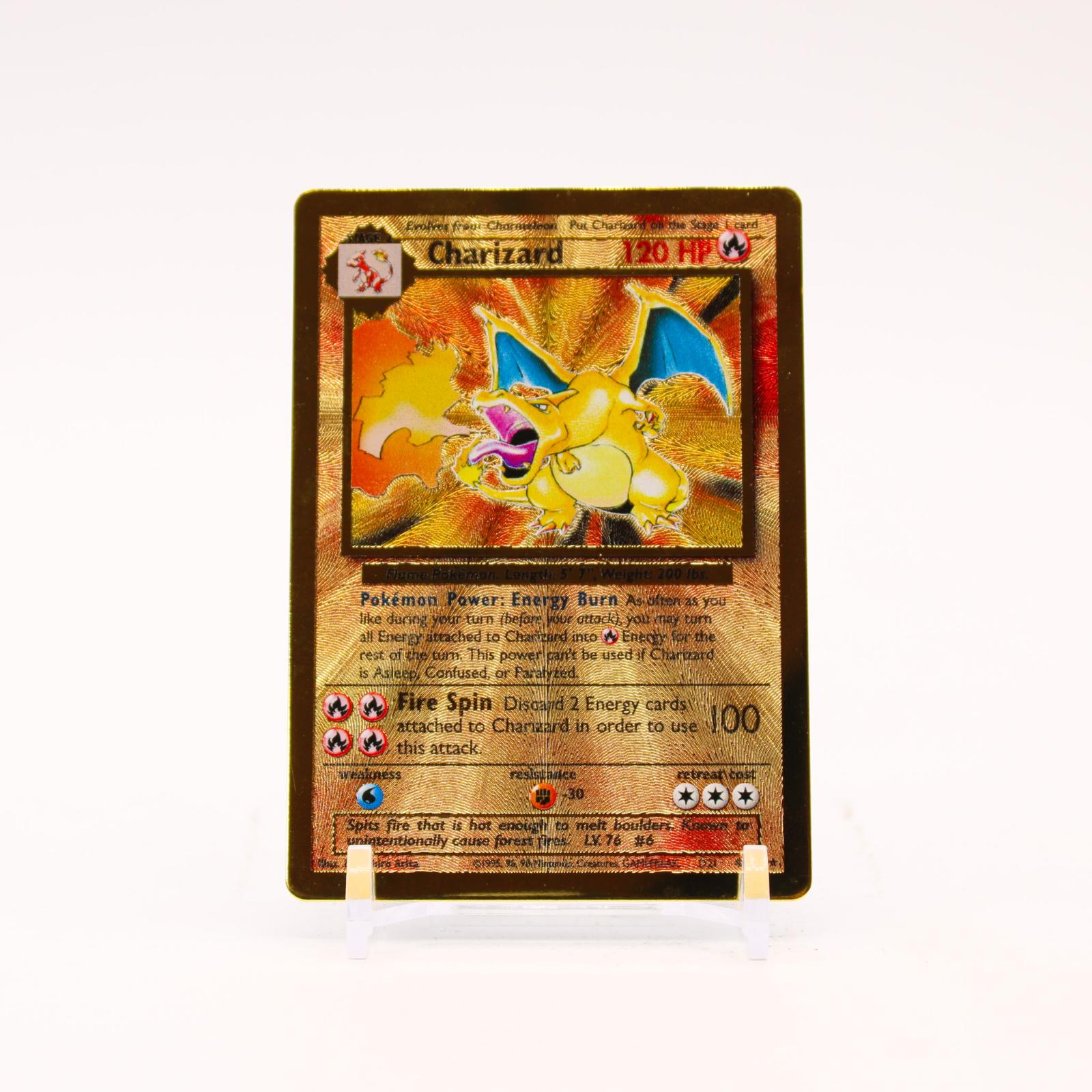 Charizard - 4/102 Celebrations 25th Metal Holo Promo Pokemon - MP