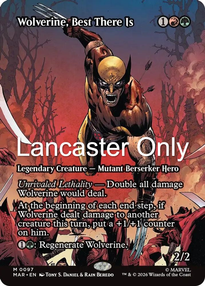 Wolverine, Best There Is (Borderless) - 97 Marvel Universe Eternal-Legal Mythic Magic: The Gathering - NM (Lanc)