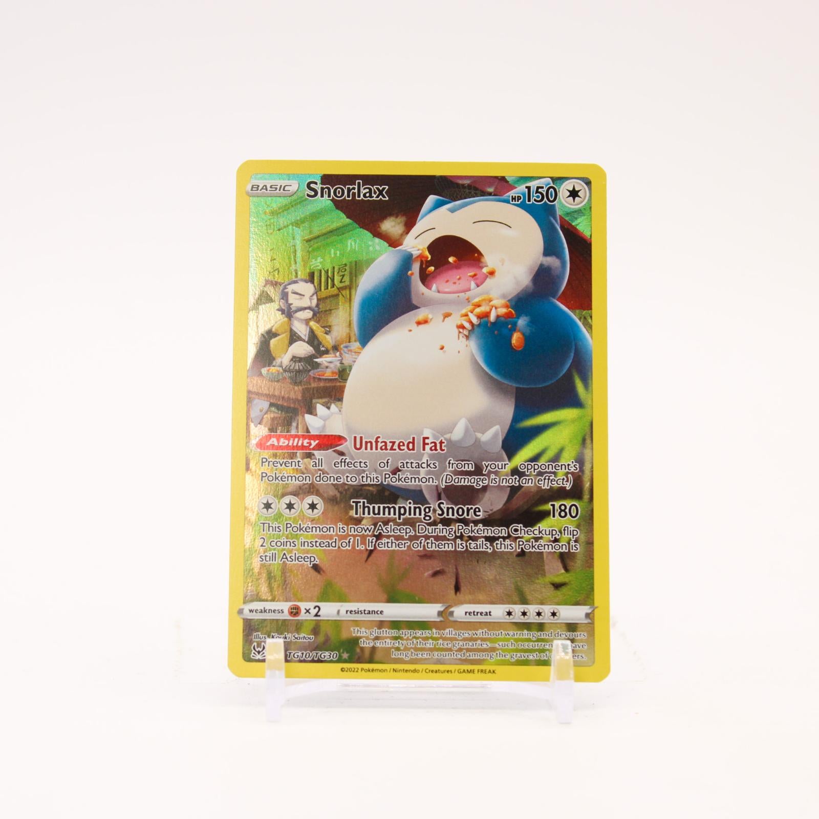 Snorlax - TG10/TG30 Lost Origin Trainer Gallery Holo Pokemon - NM