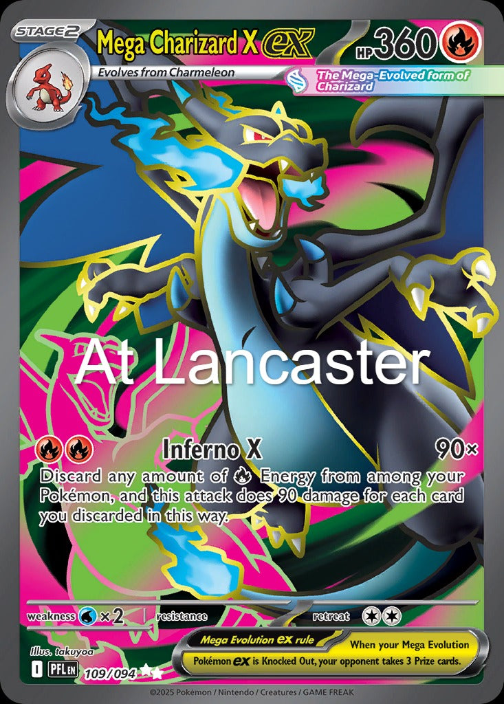 Mega Charizard X ex - 109/094 Phantasmal Flames Holo Ultra Rare Pokemon - NM (Lanc)