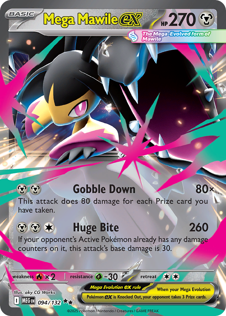 Mega Mawile ex - 094/132 Mega Evolution Double Rare Holo Pokemon - NM