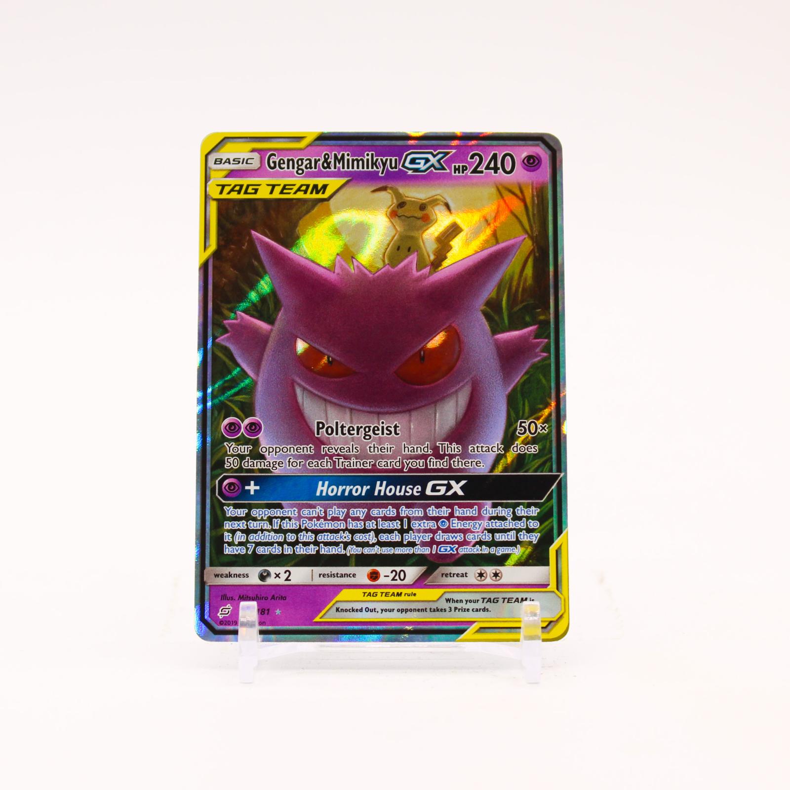 Gengar & Mimikyu GX - 53/181 Team Up Holo Ultra Rare Pokemon - NM/LP