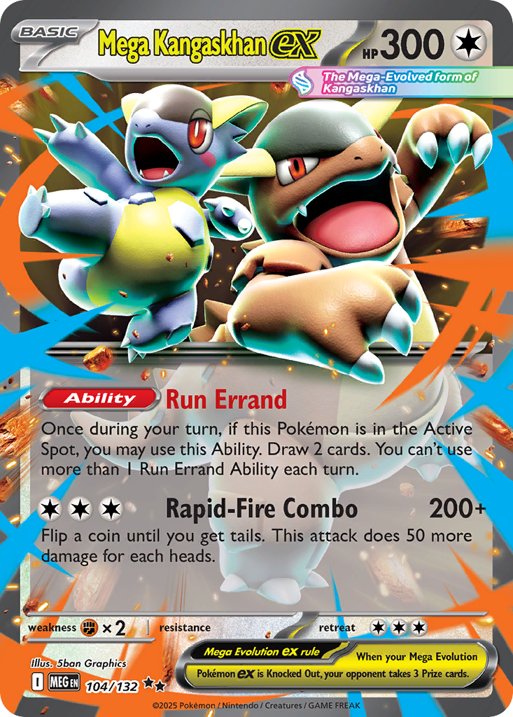 Mega Kangaskhan ex - 104/132 Mega Evolution Double Rare Holo Pokemon - NM