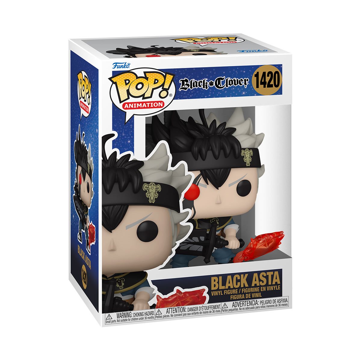 Funko Pop - Black Clover Vinyl Figure - Black Asta 1420