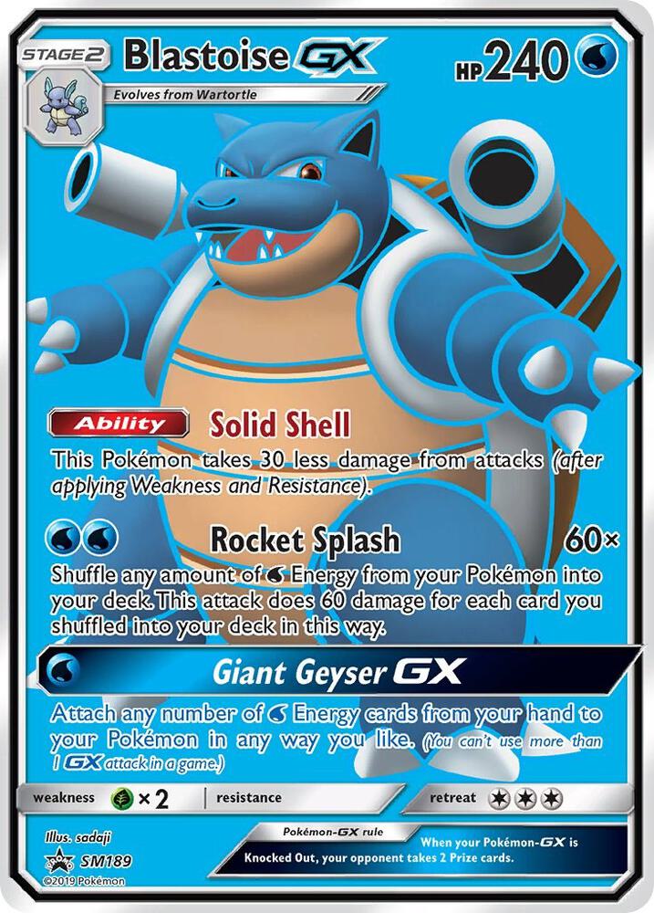 Blastoise GX - SM189 Black Star Promo Pokemon - NM/MINT