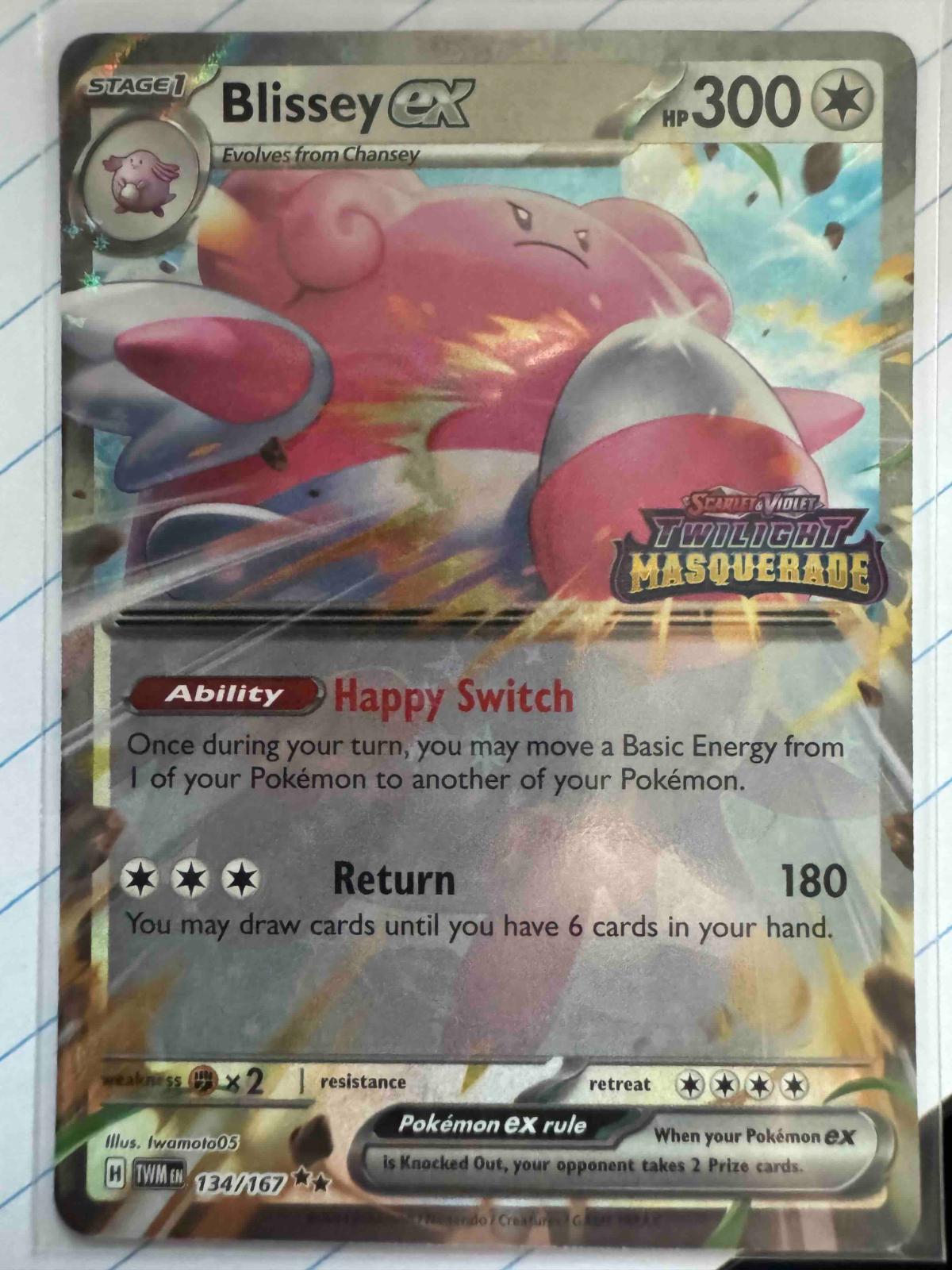 Blissey ex - 134/167 Twilight Masquerade Stamp Promo Pokemon - NM/MINT