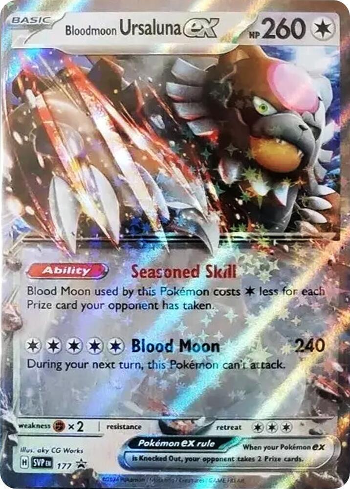 Bloodmoon Ursaluna ex - SVP177 Black Star Promo Pokemon - NM/MINT