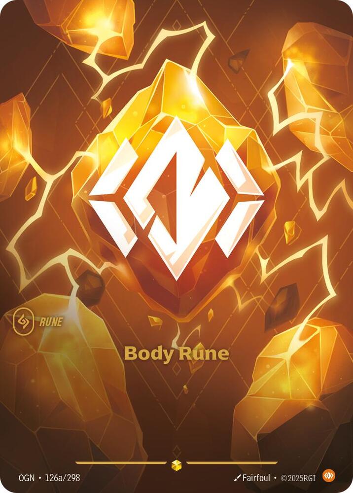 Body Rune 126a/298 Origins Showcase Alternate Art Riftbound League of Legends NM/MINT