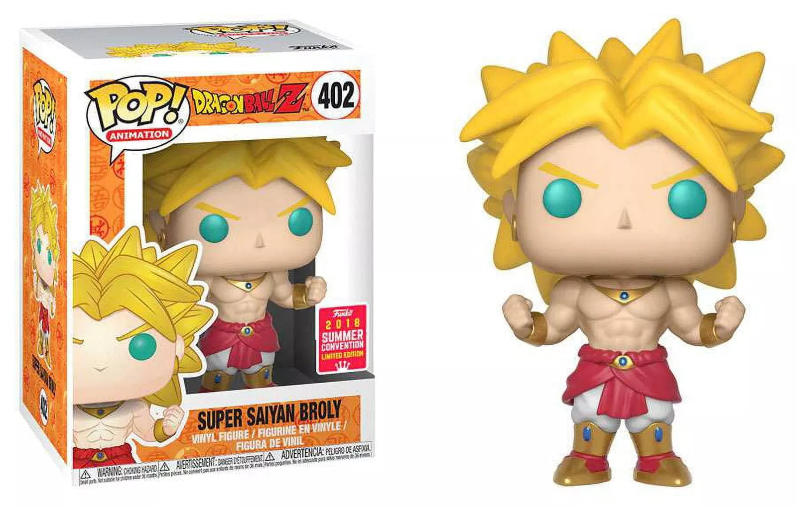 Funko Pop - Dragon Ball Z Vinyl Figure - Super Saiyan Broly 402 Summer Con 2018