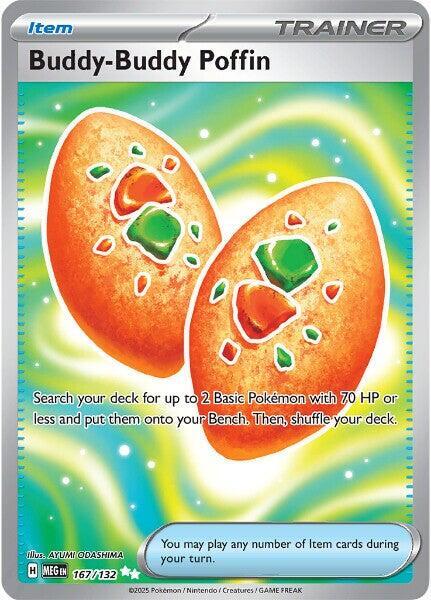 Buddy-Buddy Poffin - 167/132 Mega Evolution Full Art Trainer - NM/MINT