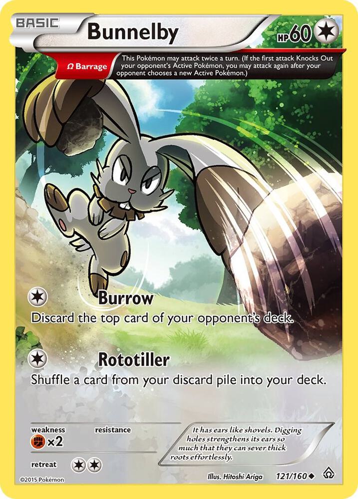 Bunnelby - 121/160 Primal Clash Pokemon - NM