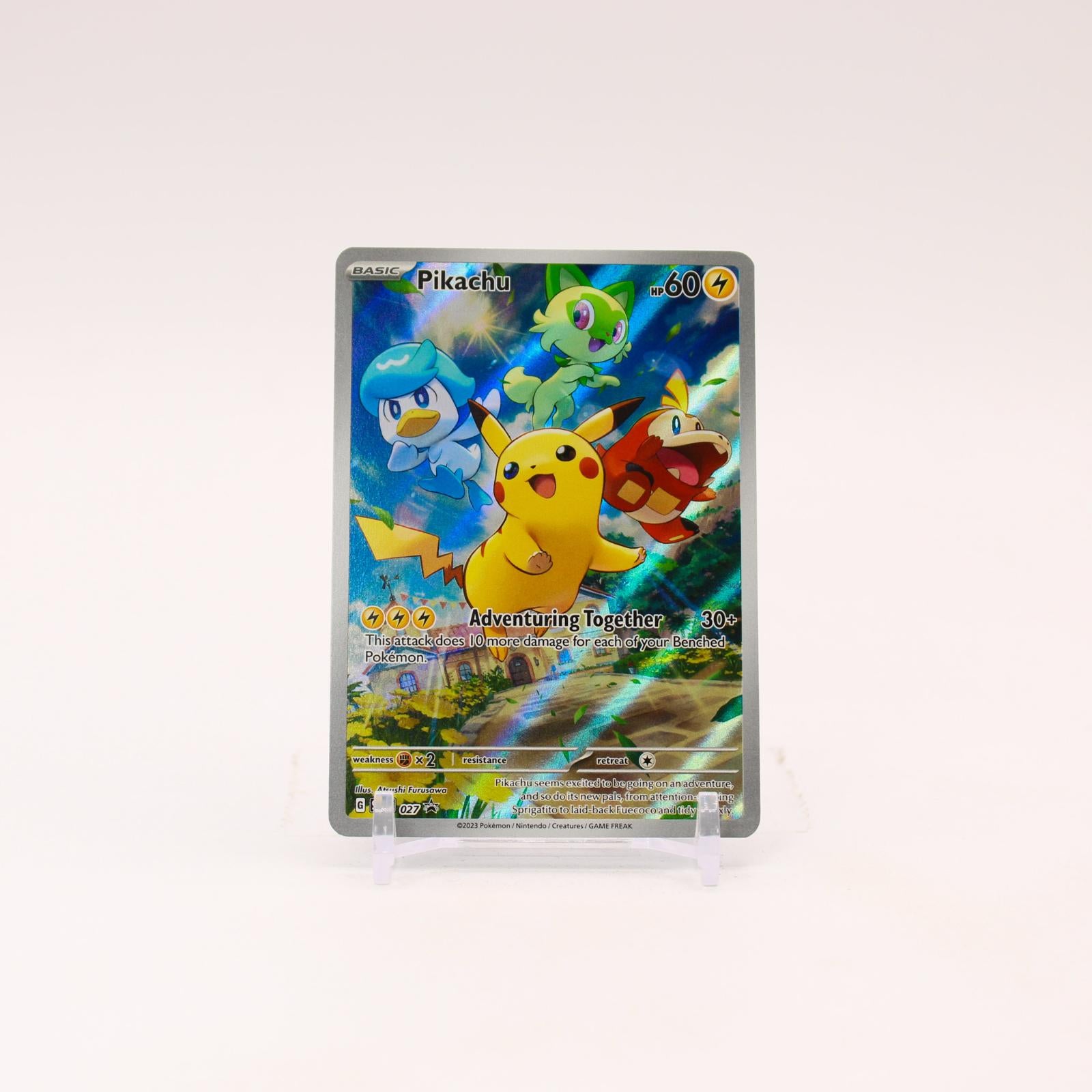 Pikachu - SVP027 Scarlet & Violet Illustration Promo Pokemon - NM/LP