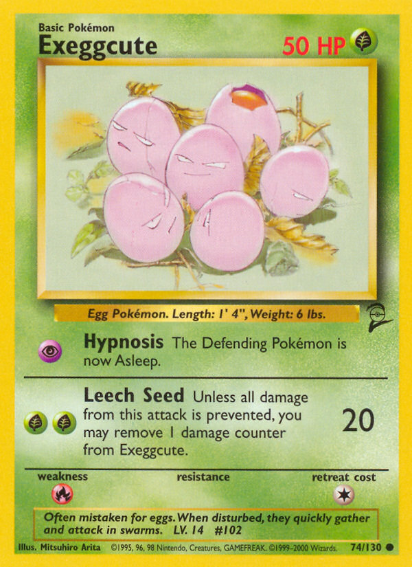 Exeggcute - 74/130 Base Set 2 Common Pokemon - NM