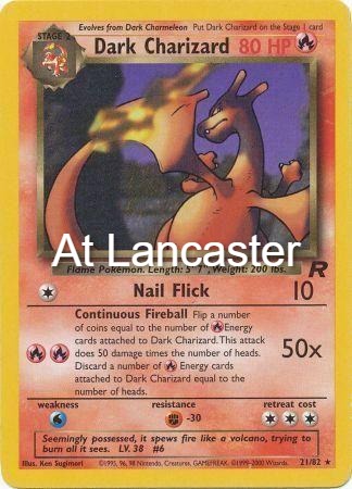 Dark Charizard - 21/82 Team Rocket Unlimited Rare Pokemon - HP (Lanc)