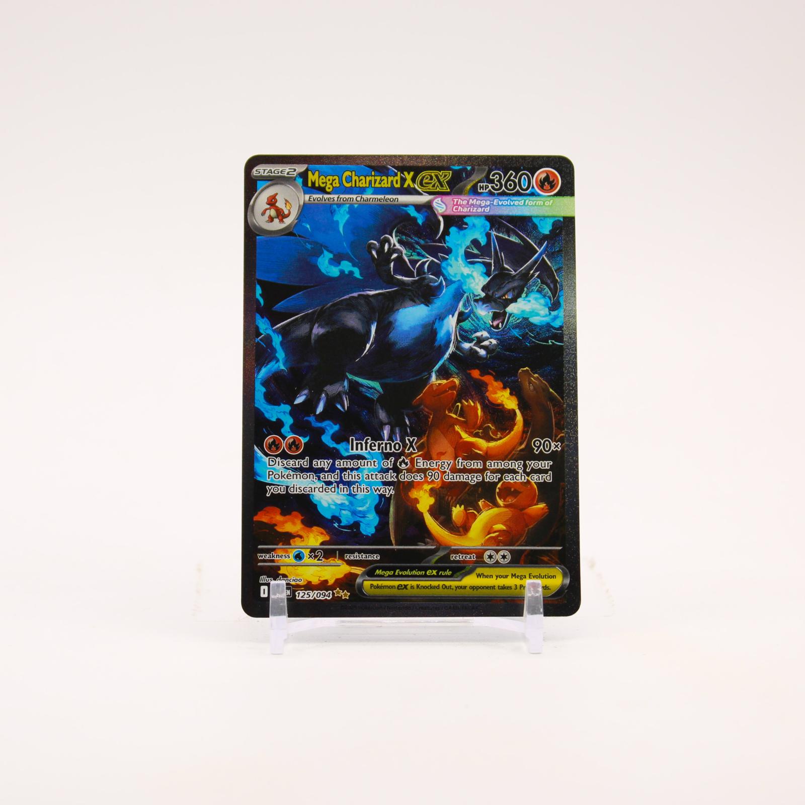 Mega Charizard X ex - 125/094 Phantasmal Flames Special Illustration Pokemon - NM/MINT
