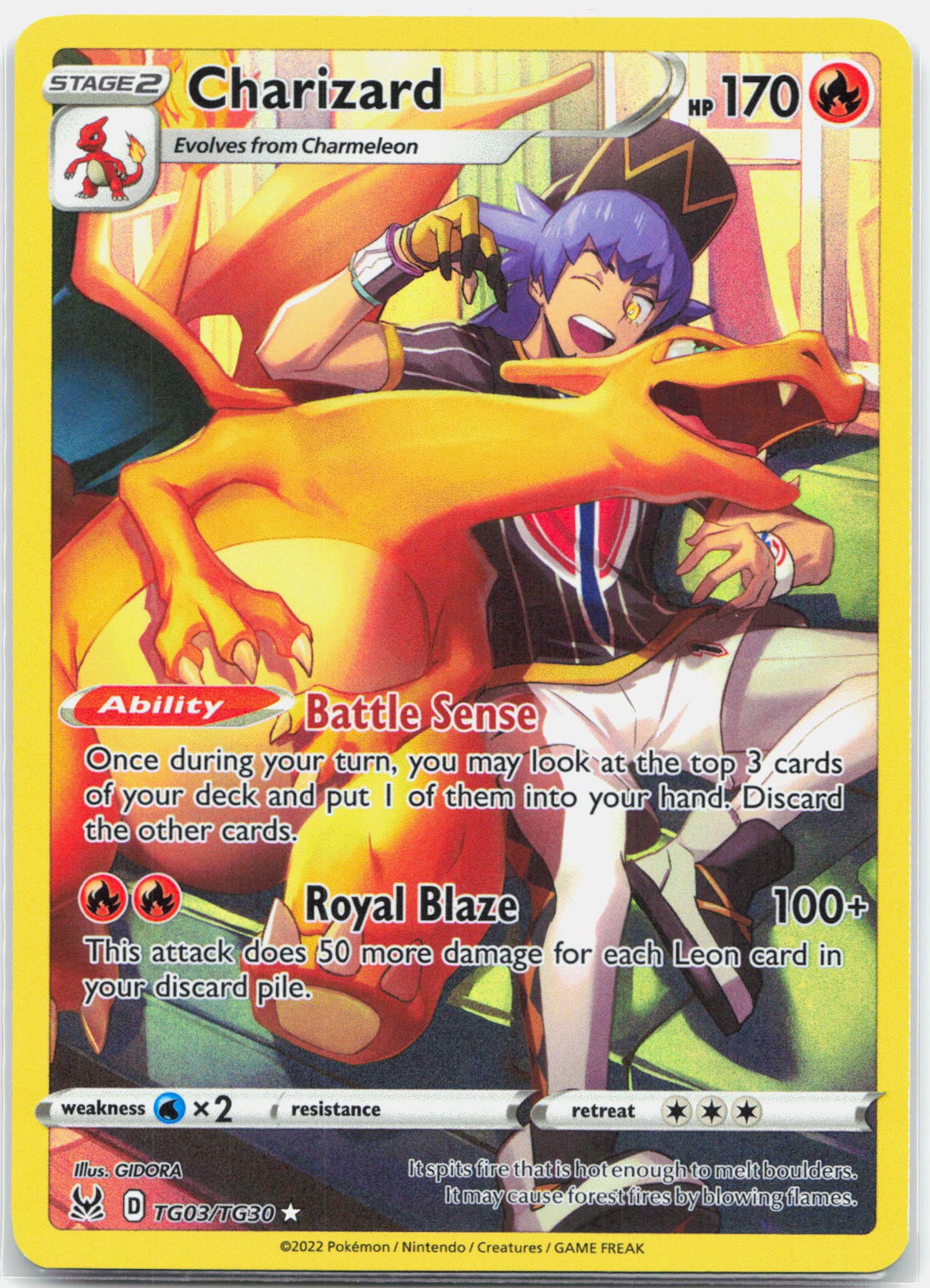 Charizard - TG03/TG30 Lost Origin Trainer Gallery Pokemon - NM