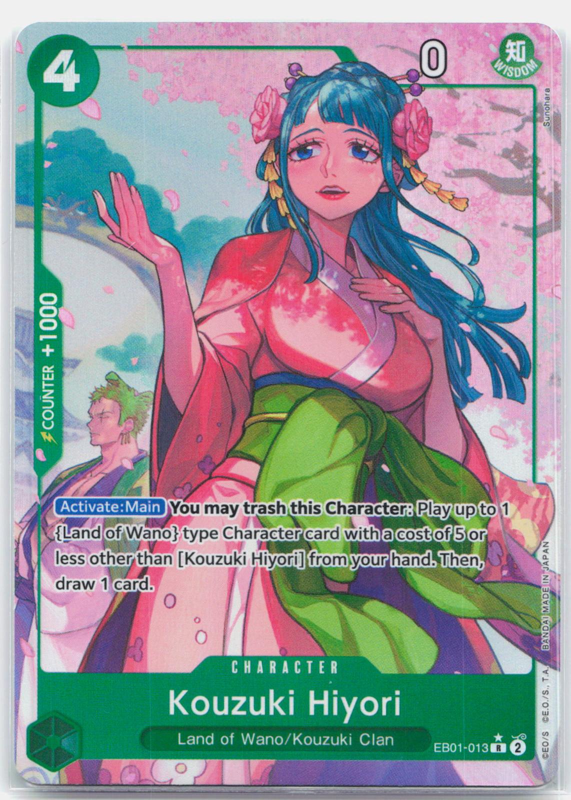 Kouzuki Hiyori Alternate Art - EB01-013 Extra Booster Memorial Collection R One Piece - NM/MINT