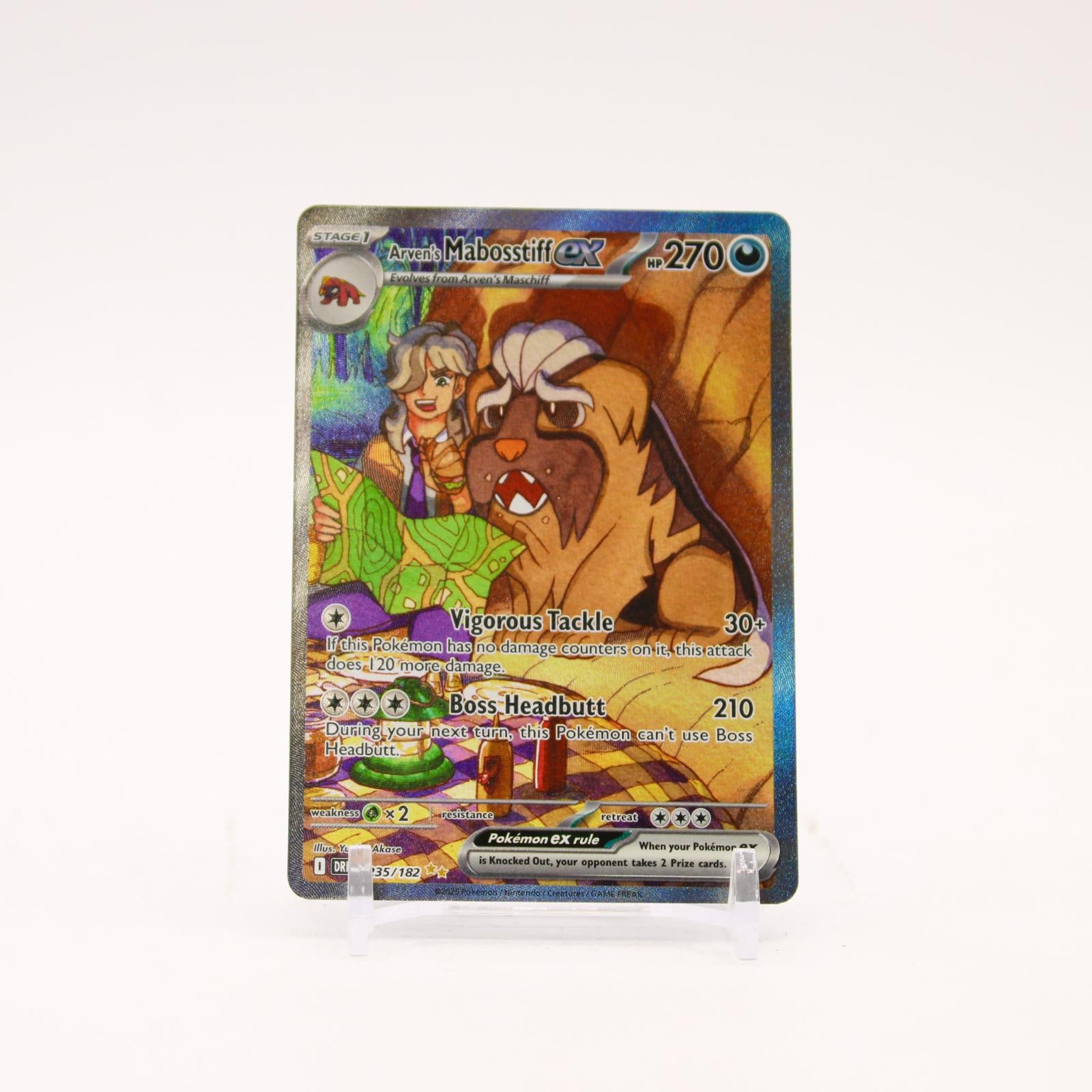 Arven's Mabosstiff ex - 235/182 Destined Rivals Special Illustration Pokemon - NM/MINT