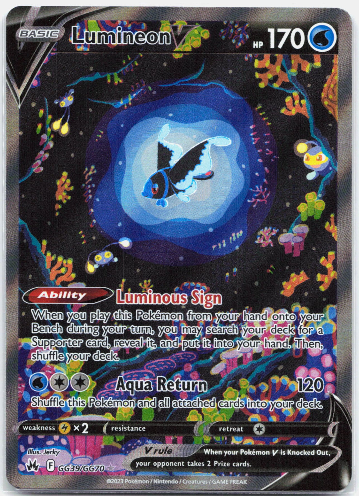 Lumineon V - GG39/GG70 Crown Zenith Gallery Pokemon - NM