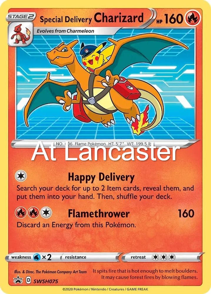 Special Delivery Charizard - SEALED SWSH075 Sword & Shield Promo Holo Promo Pokemon - NM (Lanc)