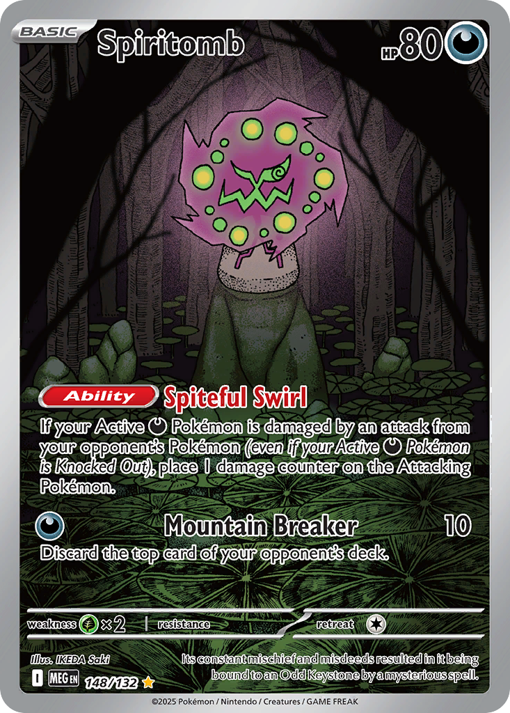 Spiritomb - 148/132 Mega Evolution Illustration Rare Holo Pokemon - NM