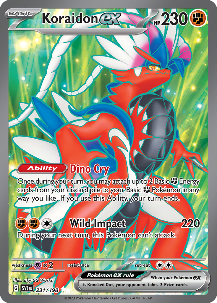 Koraidon ex - 231/198 Scarlet & Violet Ultra Rare Holo Pokemon - NM