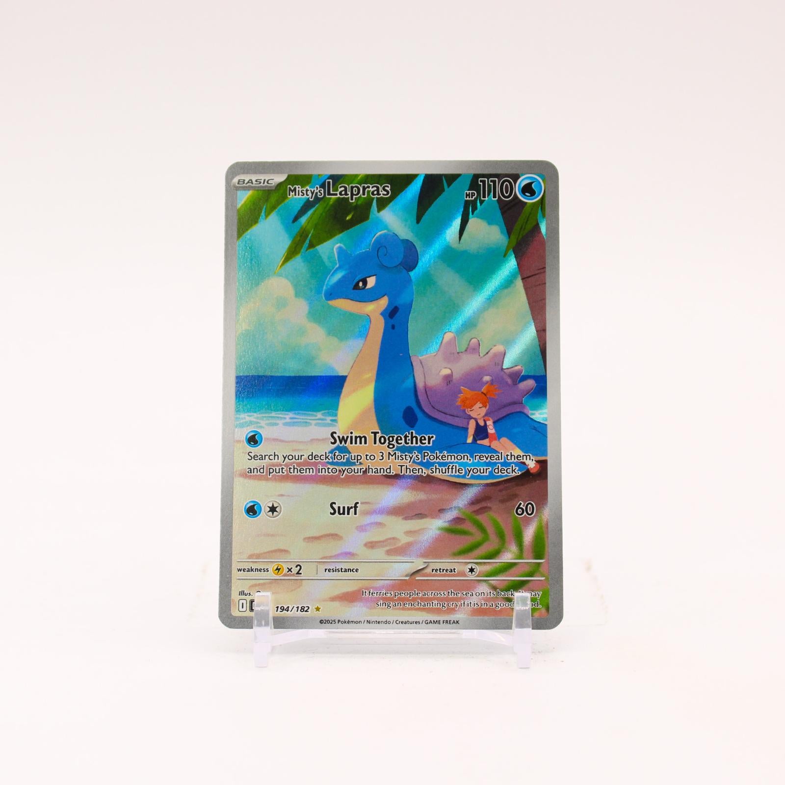 Misty's Lapras - 194/182 Destined Rivals Holo Illustration Rare Pokemon - NM