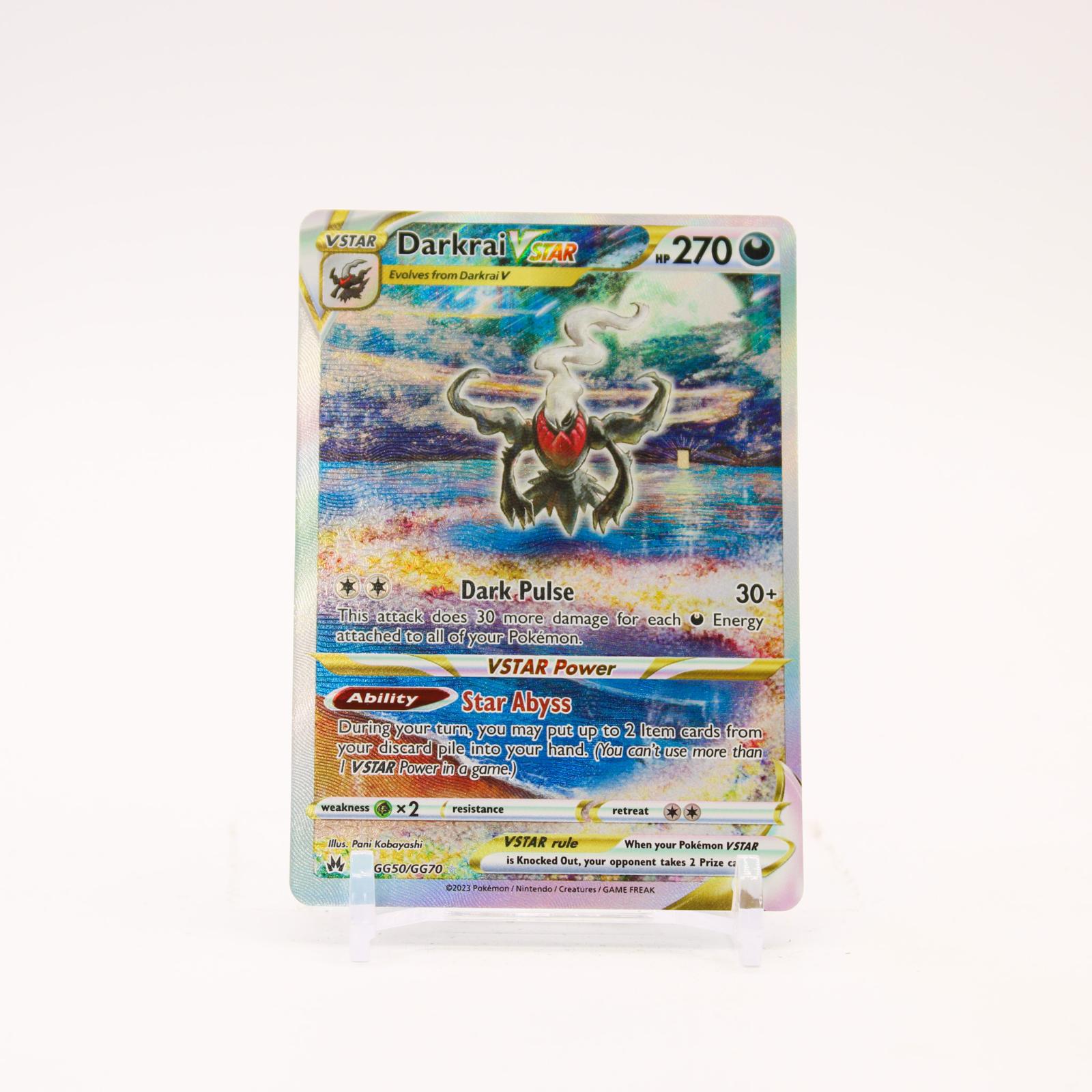 Darkrai VSTAR - GG50/GG70 Crown Zenith Galarian Gallery Holo Pokemon - NM