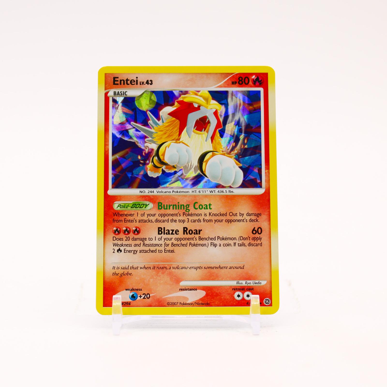 Entei - 4/132 Secret Wonders Cracked Ice Holo Promo Pokemon - NM/LP