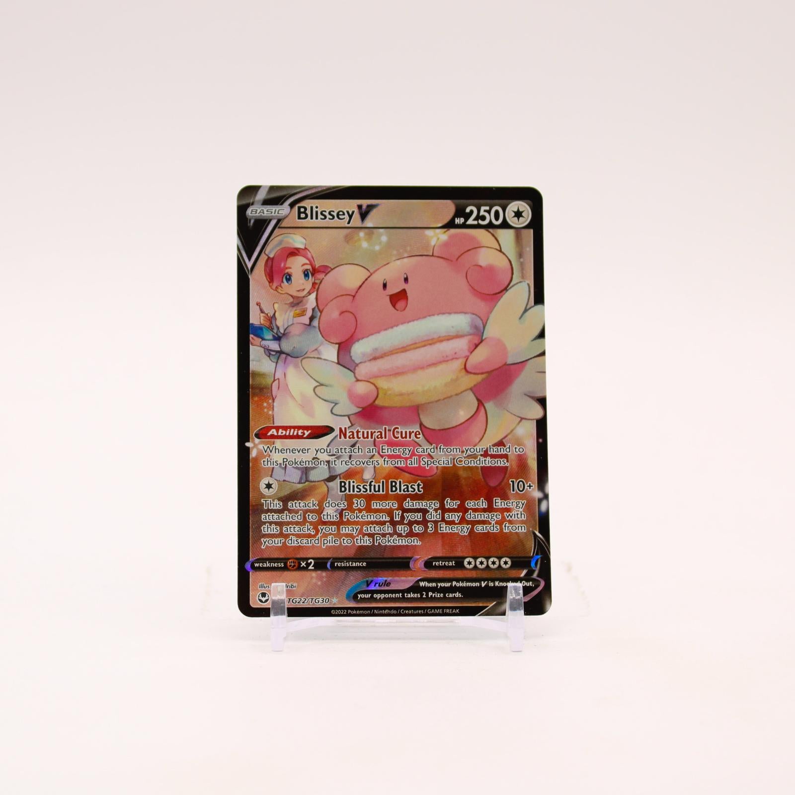 Blissey V - TG22/TG30 Silver Tempest Trainer Gallery Holo Pokemon - NM/MINT